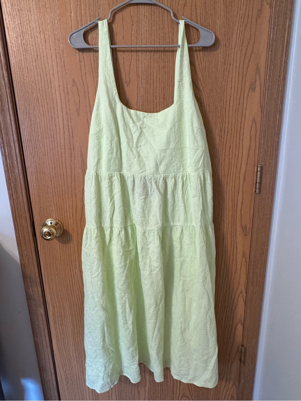 Ava & Viv Pale Lime Tiered Midi Sundress